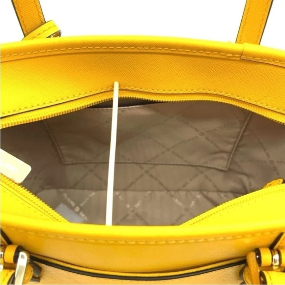 Michael Kors Xsmall Top Zip Tote Crossbody Bag Jasmine Yellow - Picture 5 of 8